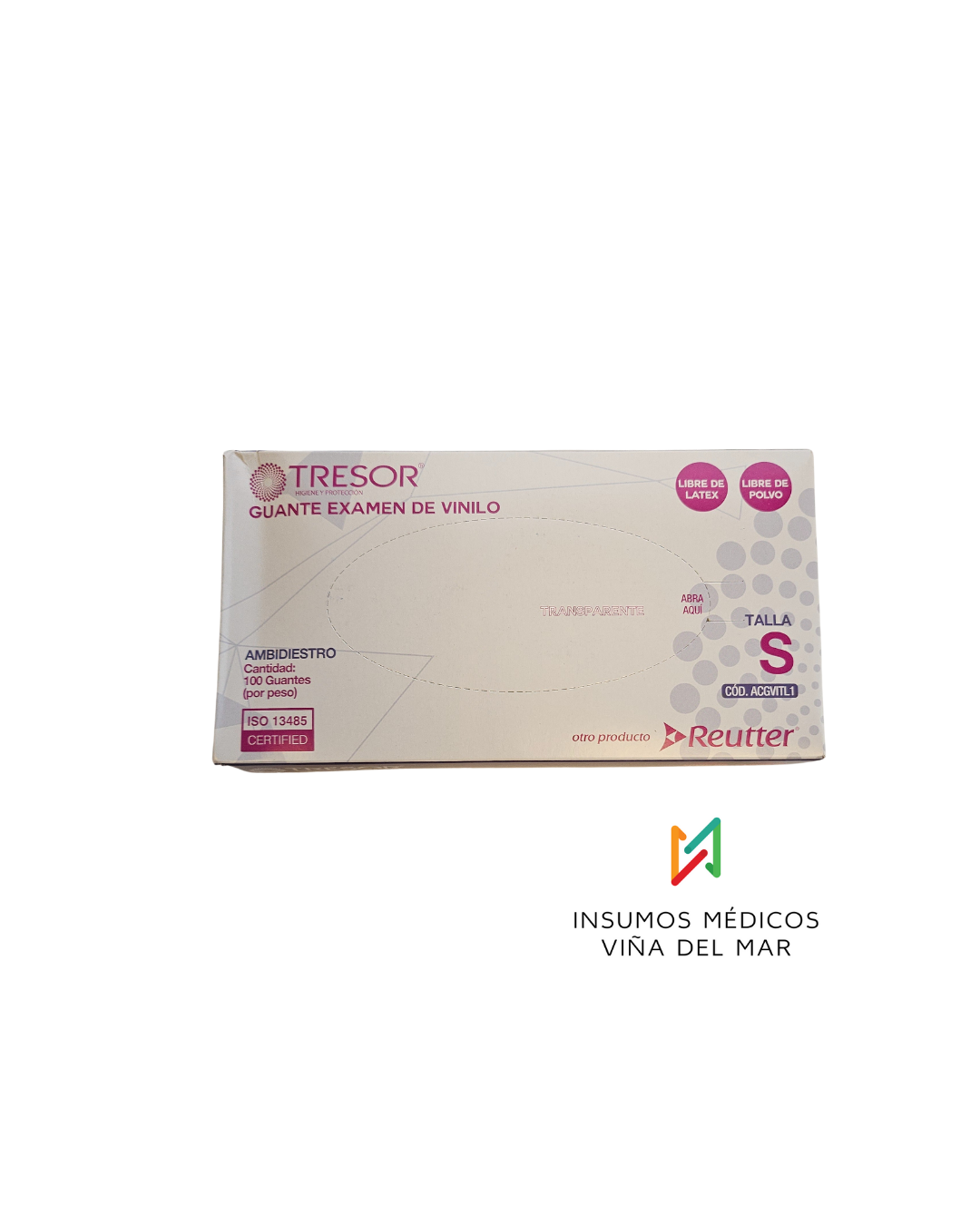 GUANTES TRANSPARENTES VINILO CAJA S