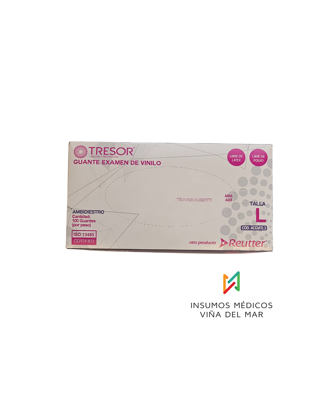 GUANTES TRANSPARENTES VINILO CAJA L
