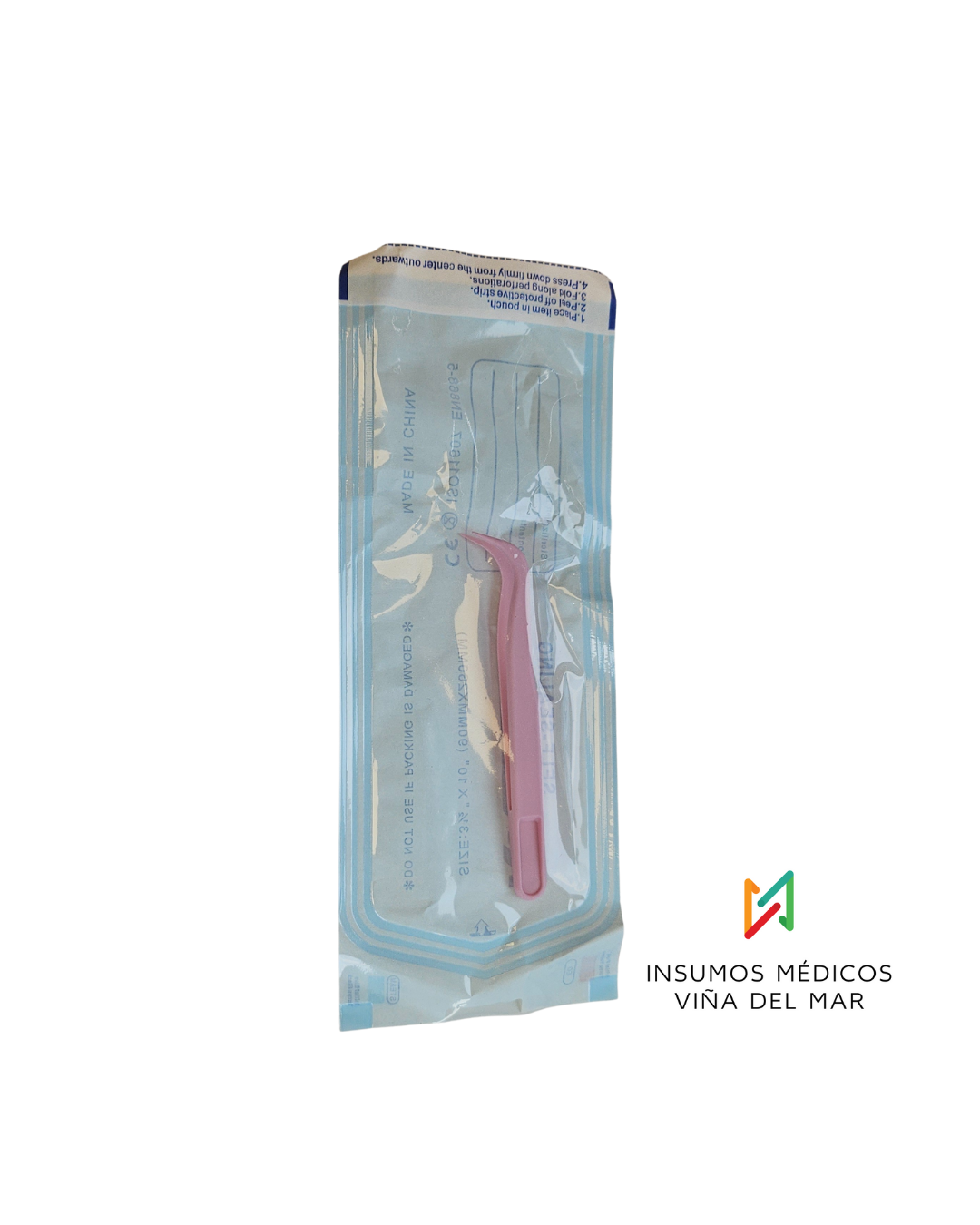 Pinza rosada curva grande