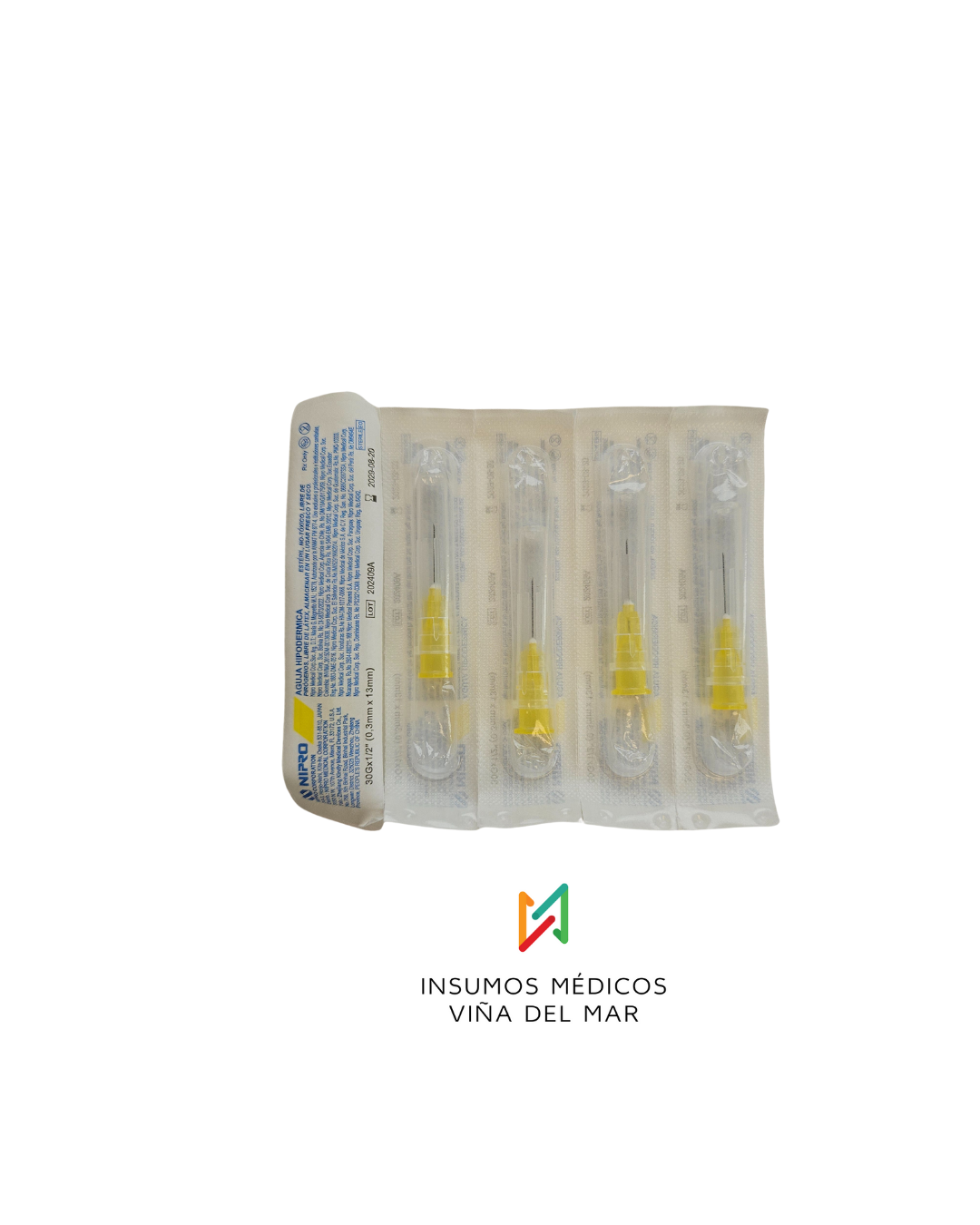 AGUJA 30 G 1/2" LANCETA MEDIANA